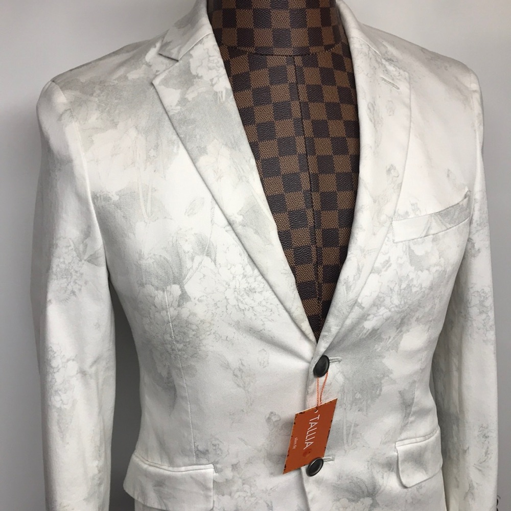 🤍♠️Tallia -Gray/Cream Floral Blazer